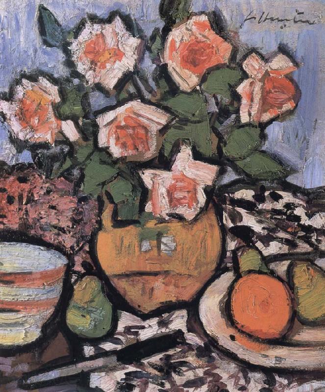 George Leslie Hunter Still Life with Roses,Fruit and Knife Germany oil painting art